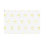 Golden Dove Gift Wrap Paper — Elegant Yellow Dove & Floral Bird Wrapping Sheets for Weddings & Baby Showers