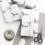 Dove Pattern Gift Wrap Paper — Minimalist Flying Dove Wrapping Sheets for Weddings & Birthdays