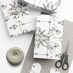 Botanical Dove Gift Wrap Paper — Hand-Drawn Bird & Foliage Wrapping Paper