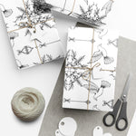 Botanical Dove Gift Wrap Paper — Hand-Drawn Bird & Foliage Wrapping Paper