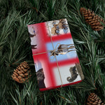 American Wildlife Gift Wrap Papers - Red Background