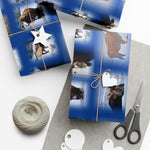 Blue Background American Wildlife Gift Wrap Papers