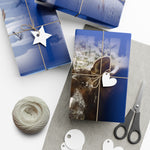 Blue Background American Wildlife Gift Wrap Papers