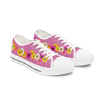 Light Pink Daisy Flower Chain Women's Low Top Sneakers