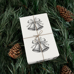 Holiday Bells Black & White Gift Wrap Paper — Elegant Christmas Wrapping Sheets