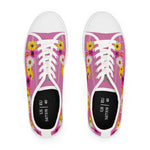 Light Pink Daisy Flower Chain Women's Low Top Sneakers