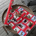 American Wildlife Gift Wrap Papers - Red Background