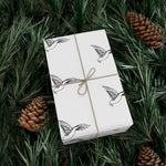 Dove Pattern Gift Wrap Paper — Minimalist Flying Dove Wrapping Sheets for Weddings & Birthdays